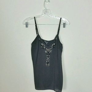 Express black Jewel Embellish Cami tank top size S